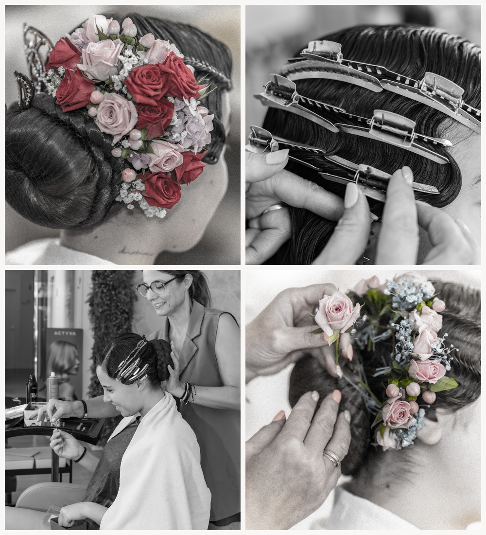 Recogido de evento con flores y ondas tradicionales en Yolanda Vicedo
